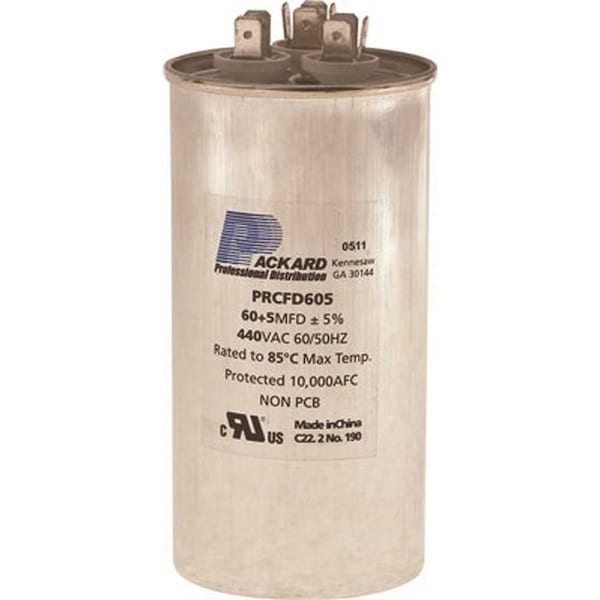 Titan 440/370-Volt 40+7.5 MFD Round Pro Run Capacitor